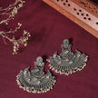 Vamika Silver Oxidized Chandbali Earrings