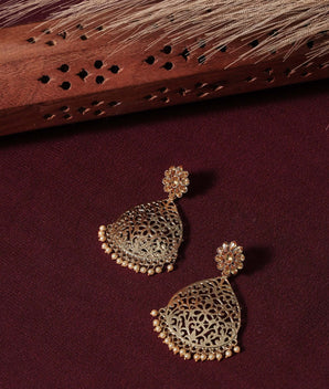 Sharanya Gold Plated Drop Earrings