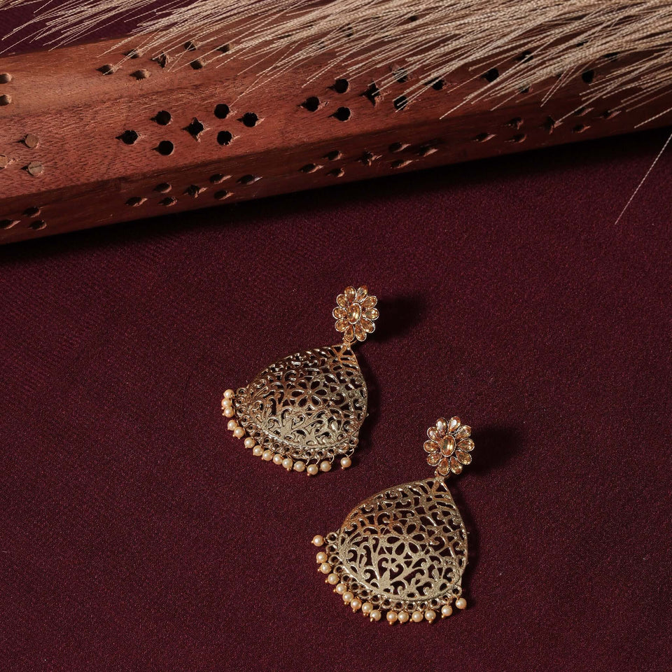 Sharanya Gold Plated Drop Earrings