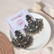 Vamika Silver Oxidized Chandbali Earrings