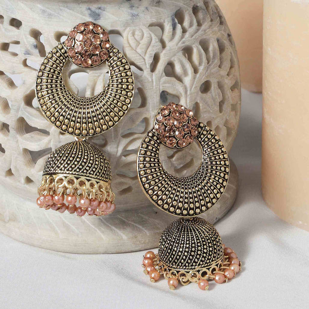 Maithili Gold Enamel Jhumki Earrings