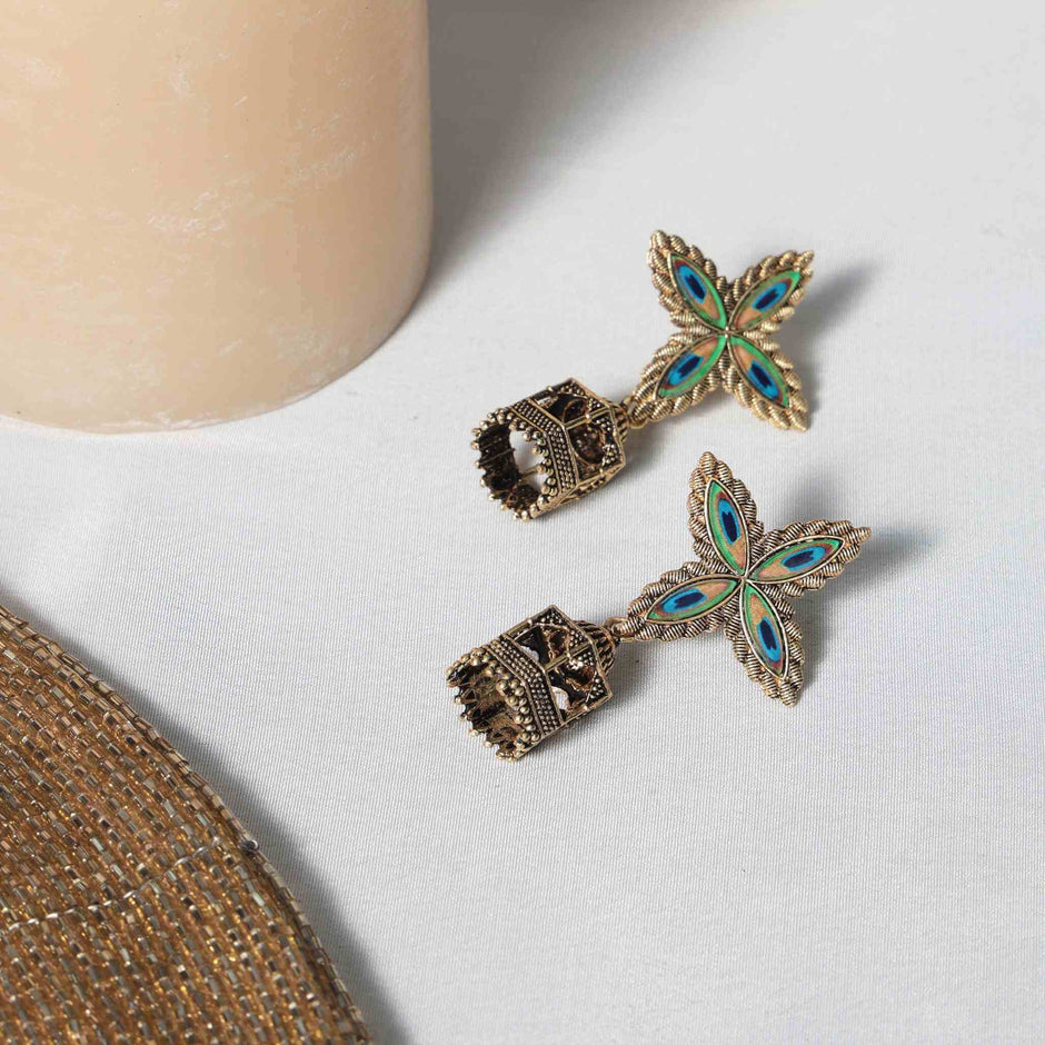 Unnati Gold Plated jhumki Earrings