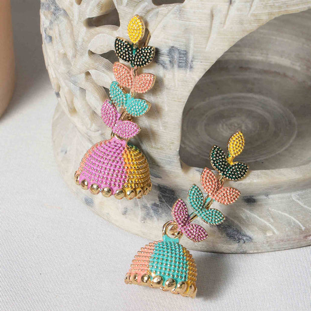 Lily Multi-Coloured Jhumki Earrings