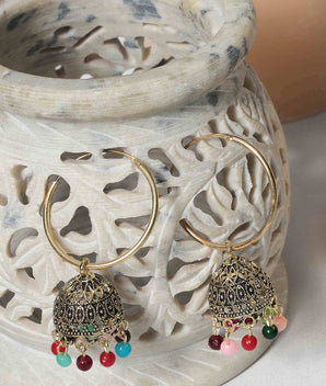 Erika Gold Plated Jhumki Earrings
