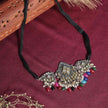 Siya Multicolour Siver Oxidized Choker Necklace Set