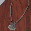 Veda Silver Oxidized Long Necklace Set
