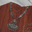 Jivika Silver Oxidized Long Necklace Set