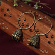 Nitya Gold Plated Jhumki Earrings - Black