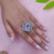 AINA SILVER PLATED AD RING
