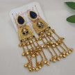 Aarna Kashmiri Gold Plated Earrings - Blue