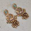 Amrita Kashmiri Chandbali Earrings - Mint Green
