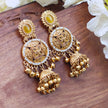 Amrita Kashmiri Chandbali Earrings - Yellow
