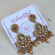 Anjali Gold Plated Heritage Earrings - Green

