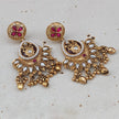 Anjali Gold Plated Heritage Earrings - Maroon