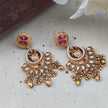 Anjali Gold Plated Heritage Earrings - Maroon
