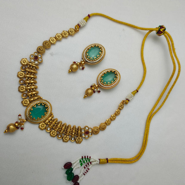 BHARGAVI GOLD PLATED HERITAGE NECKLACE SET