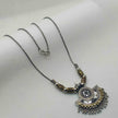 Divya Silver Oxidized Chain Pendant