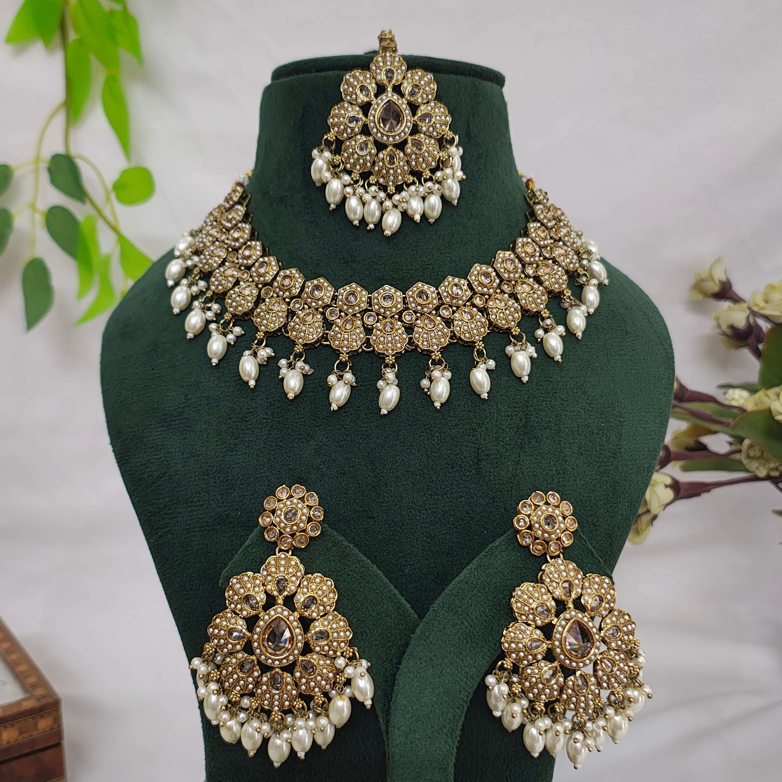 Darshana Polki Kundan Rajwadi Necklace Set