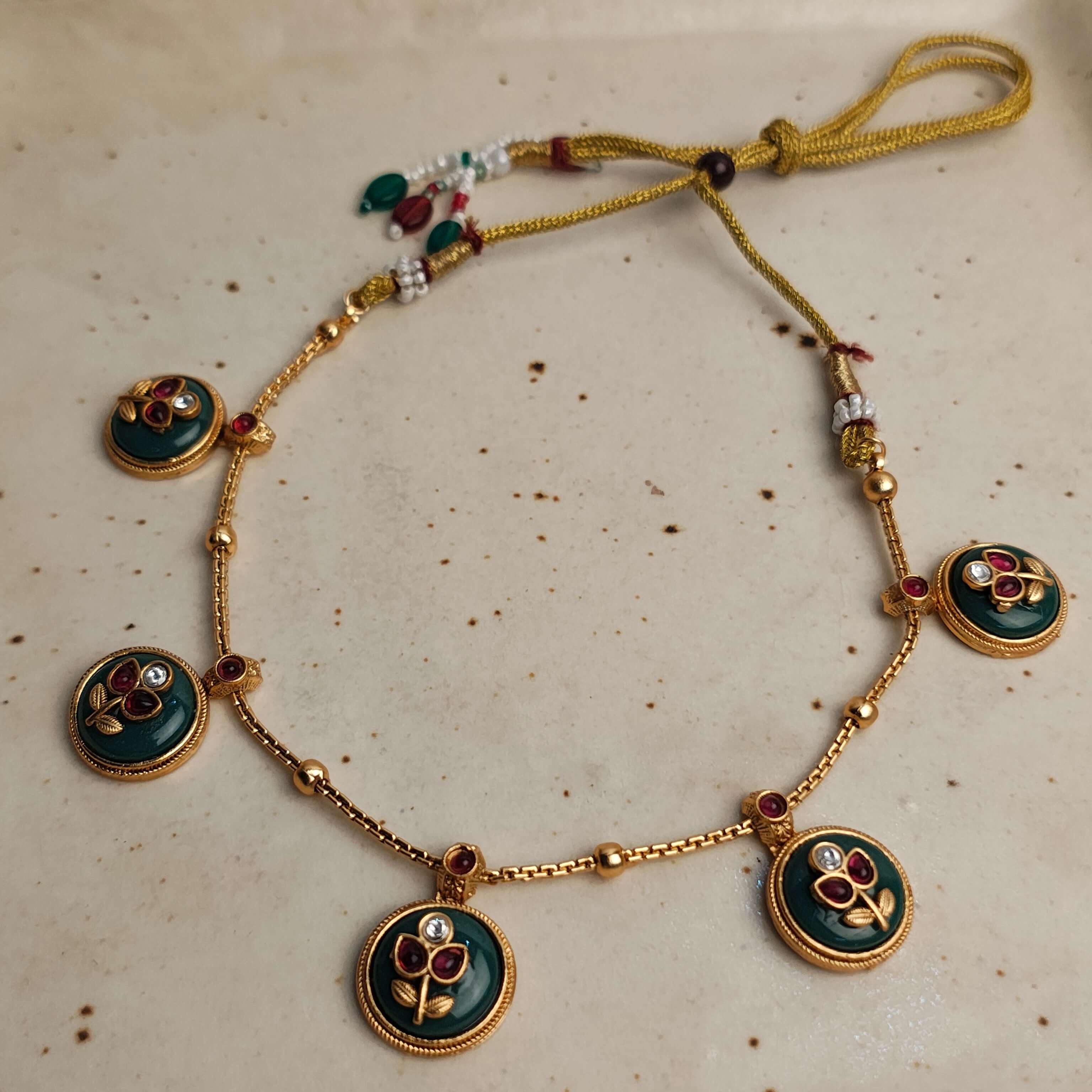 Dvisha Gold Plated Necklace Set