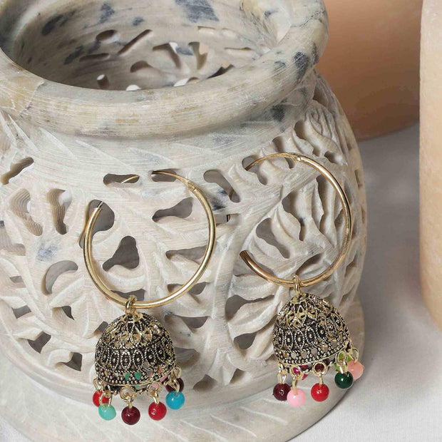 Erika Gold Plated Jhumki Earrings