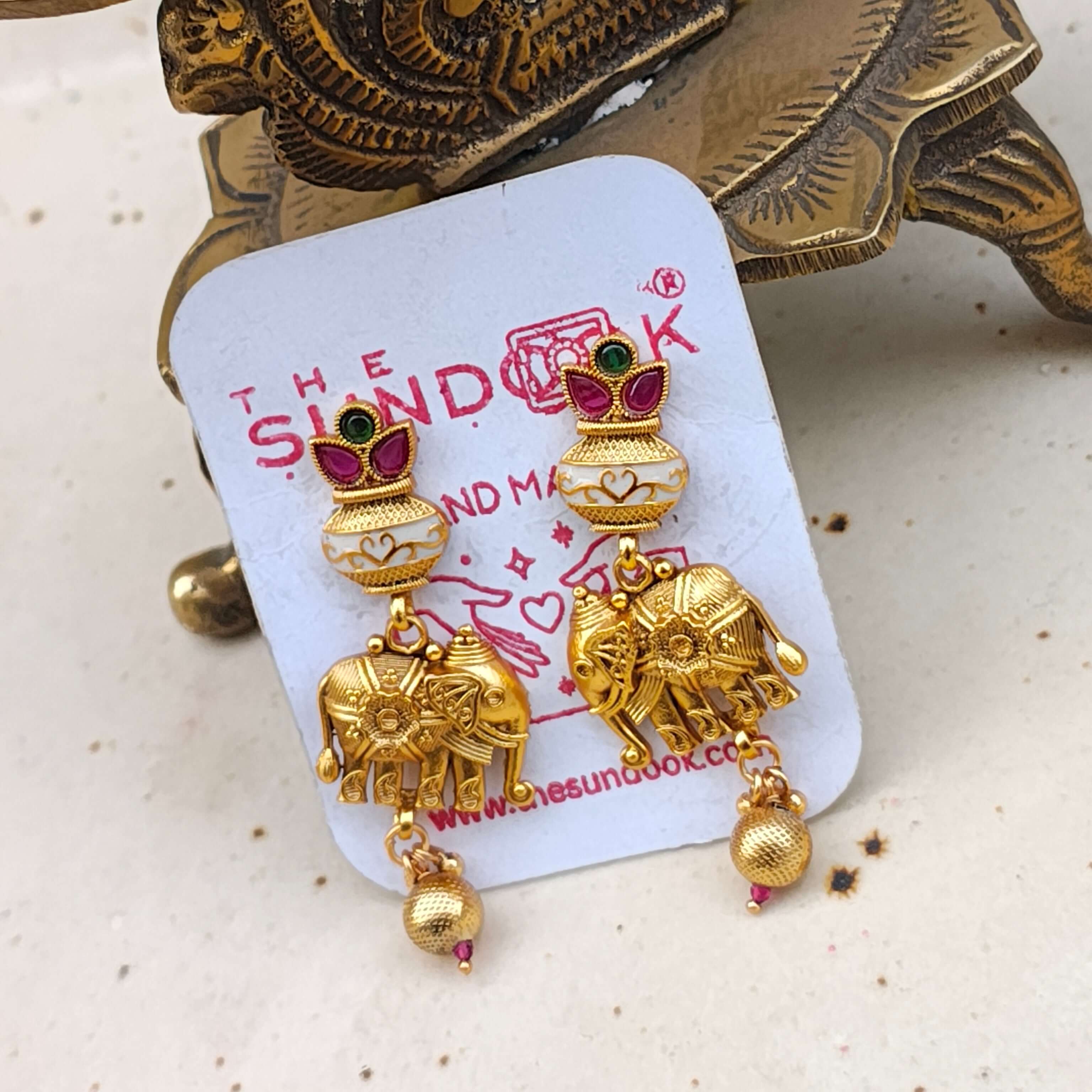 Harsha Gold Plated Heritage Gaj Necklace Set