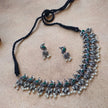 Kshitija Silver Oxidized Necklace Set