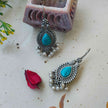 Diya Pearl Silver Oxidized Earrings