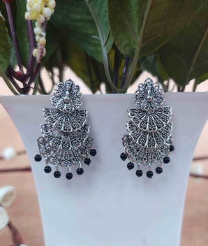 Pakhi Silver Oxidized Earrings