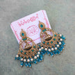 Kritika Pearl & Kundan Gold Plated Chandbali Earrings