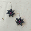 Ishani Floral Silver Oxidized Earrings