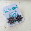 Ishani Floral Silver Oxidized Earrings