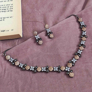 Vedika Antique Tone AD Necklace Set