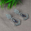 Evanshi Silver Plated AD Earrings - Lavender