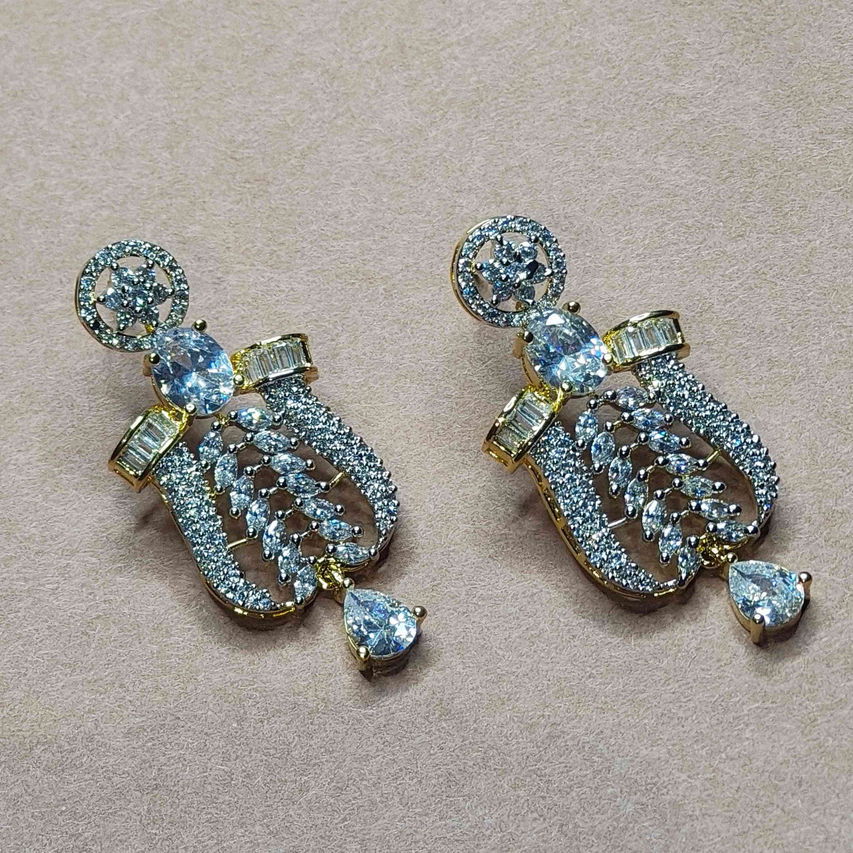 Nitara Gold Plated AD Hasli Set