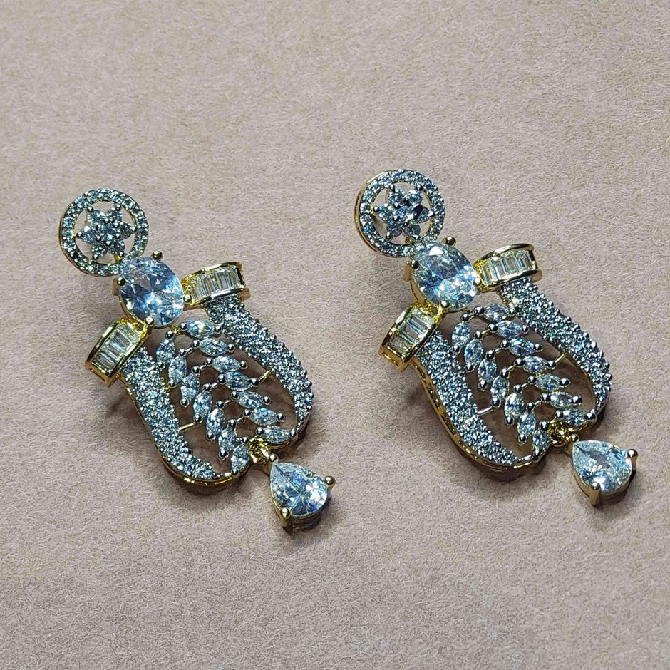 Nitara Gold Plated AD Hasli Set