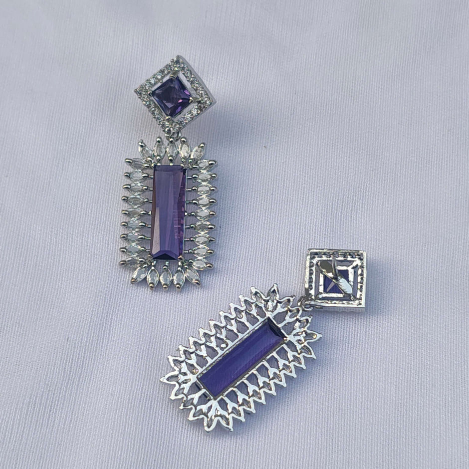 Samaira Silver Plated AD Earrings