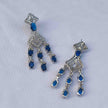 Anika Silver Plated AD Earrings - Blue