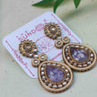 Aashna Polki Earrings - Purple