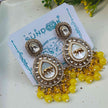 Pragya Polki Drop Earrings - Yellow