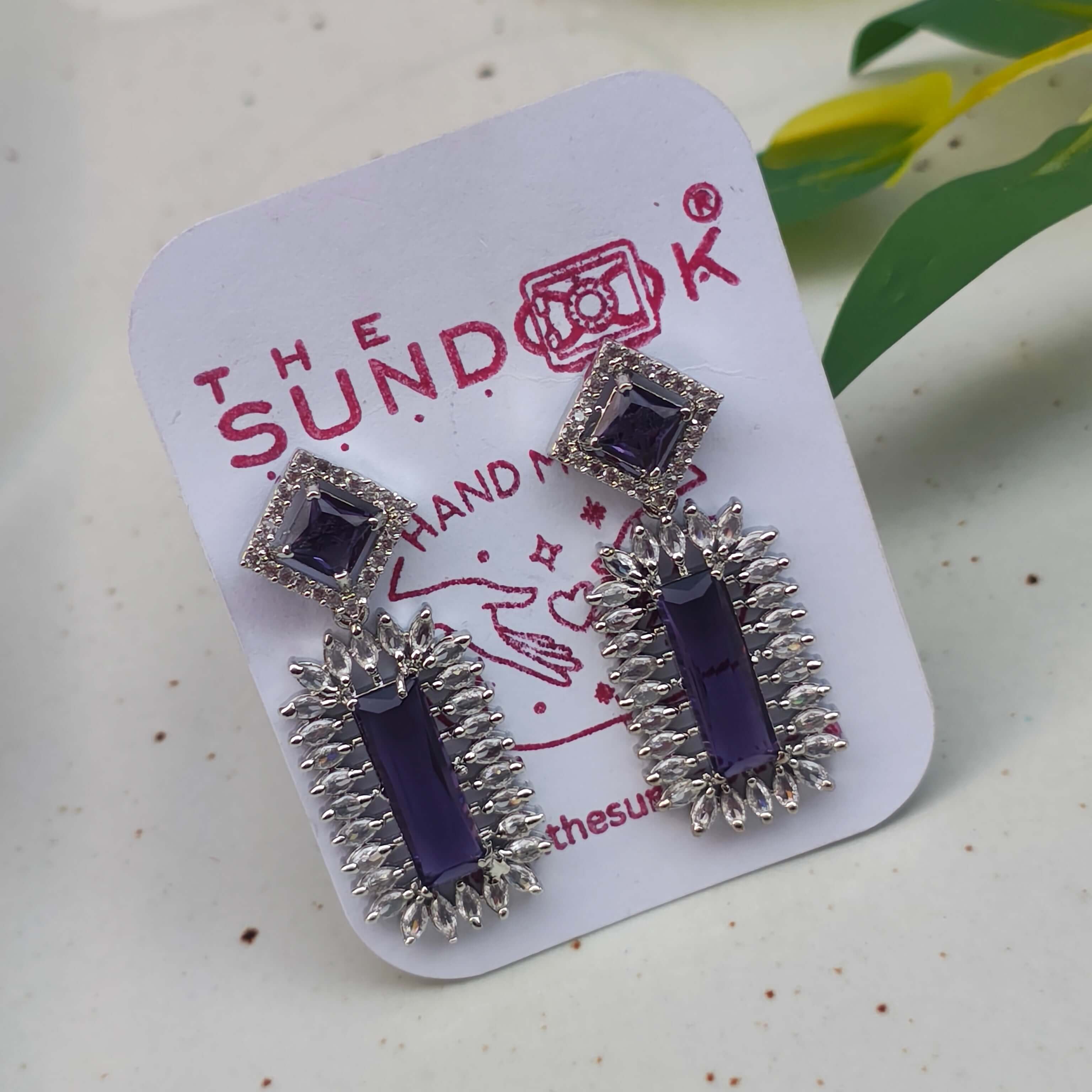 Samaira Silver Plated AD Earrings