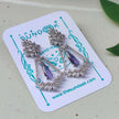 Evanshi Silver Plated AD Earrings - Lavender