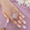 Priya Gold Plated AD Rings - White