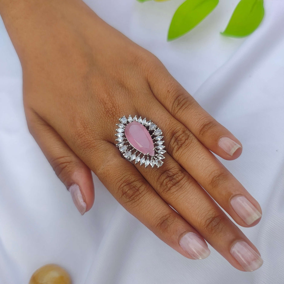 Ujali Silver Plated AD Rings