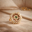 TEJASVI JADAU PEARL GOLD PLATED HERITAGE RING