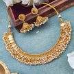 Kashish Handcrafted Antique Gold Plated Kasu Mala Necklace Set
