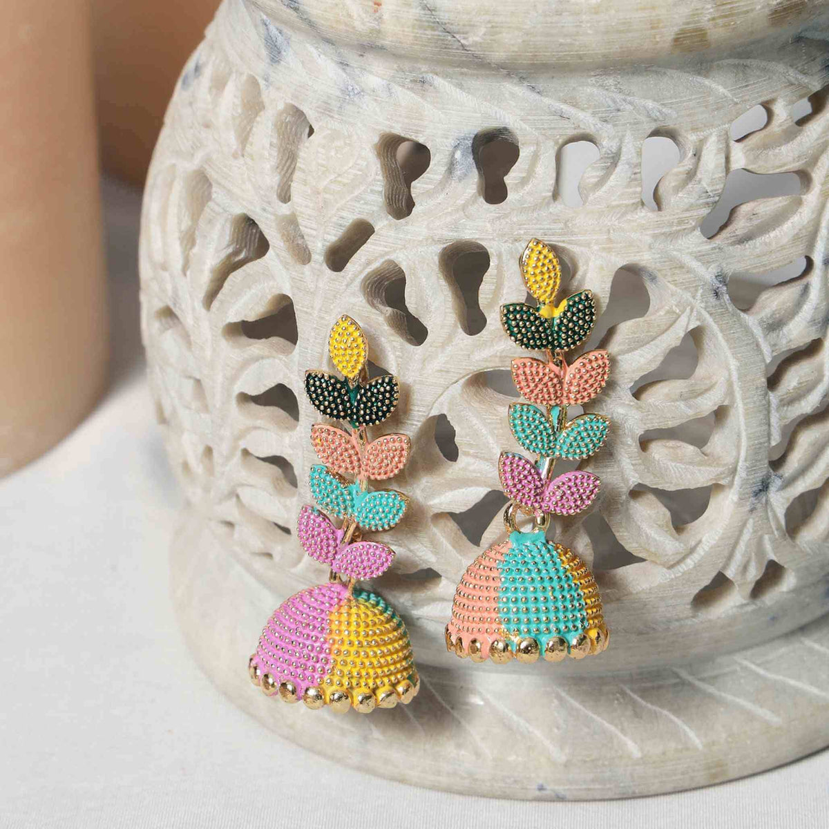 Lily Multi-Coloured Jhumki Earrings