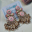 MANYATA PEARL AND POLKI EARRINGS - OFF WHITE