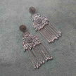 Meera Silver Oxidized Earrings