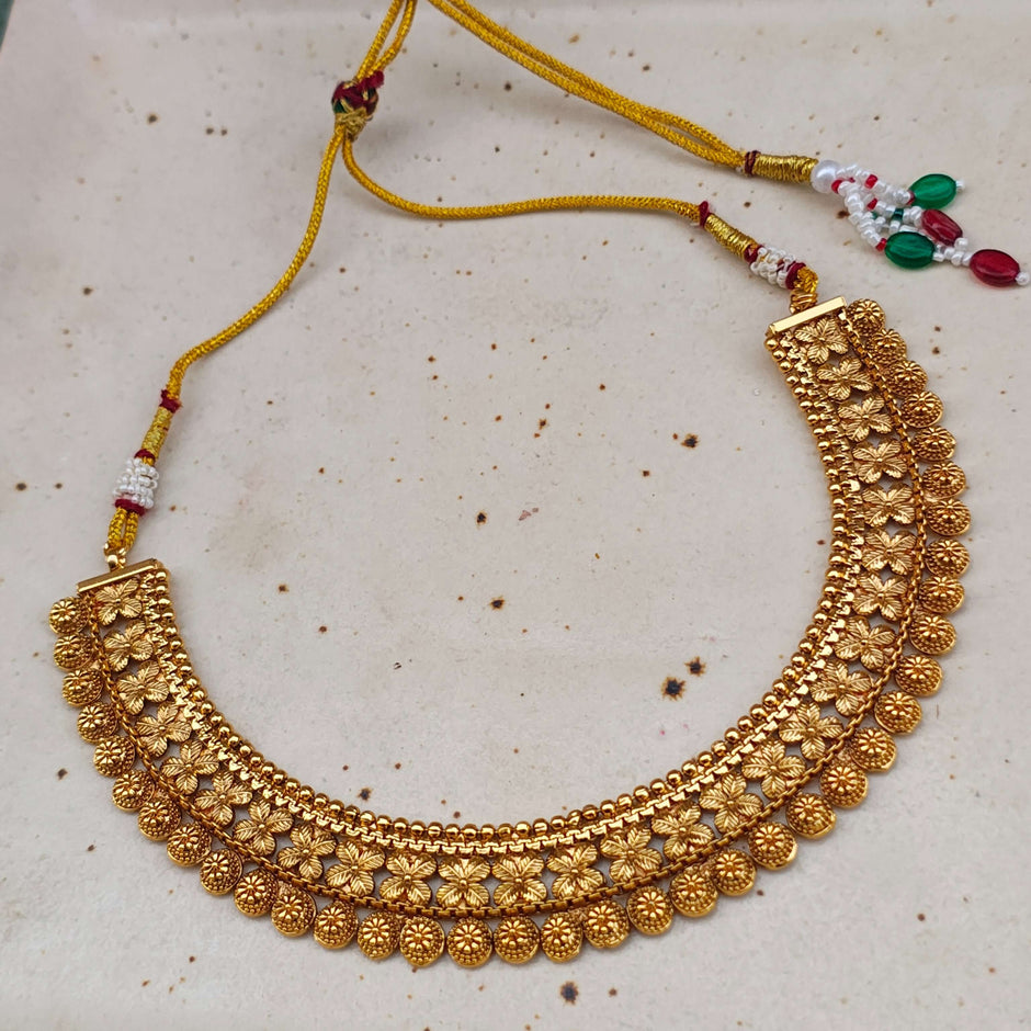Medha Gold Plated Heritage Necklace Set