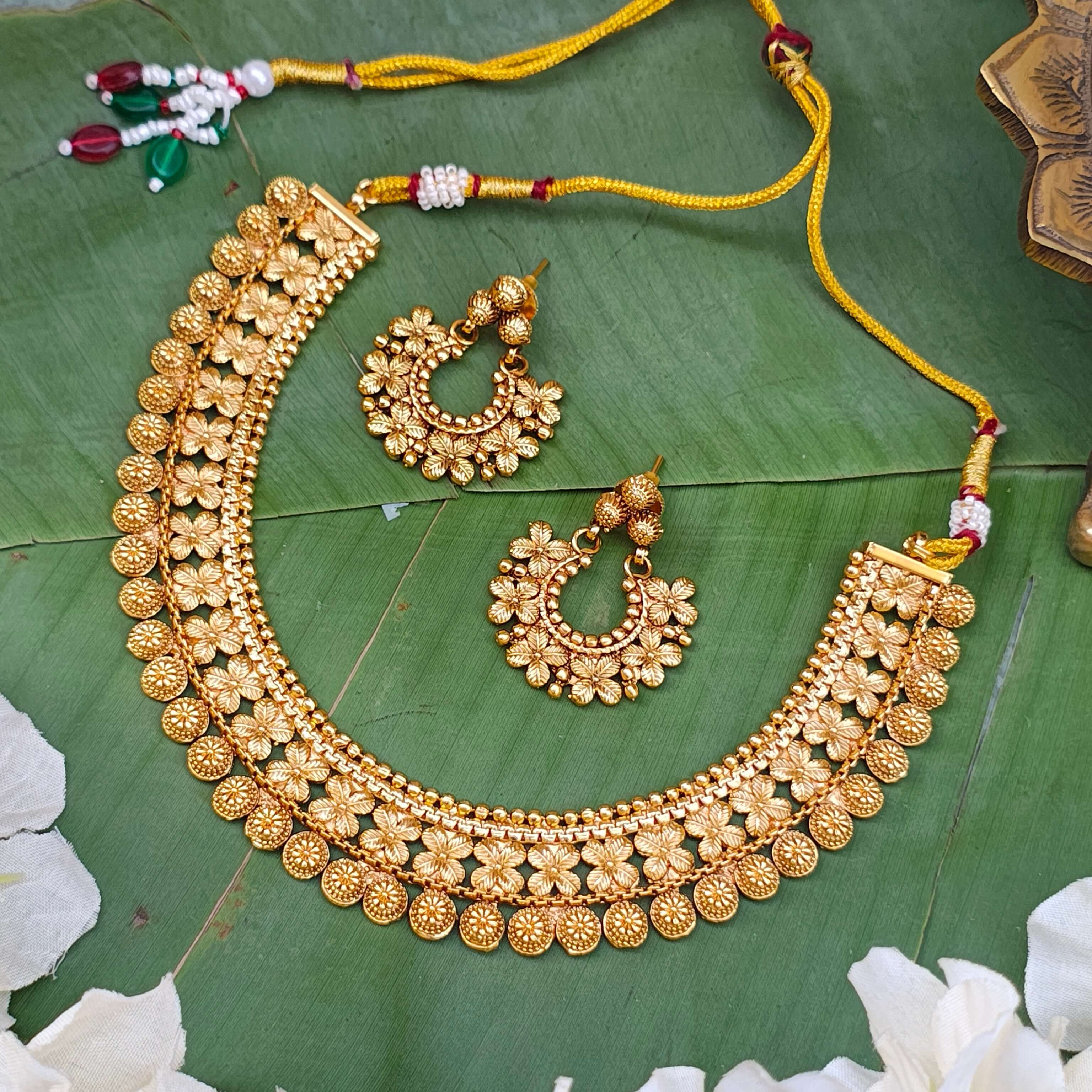Medha Gold Plated Heritage Necklace Set